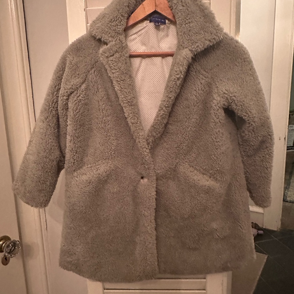 Cozy Sage green Teddy Coat